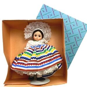 Vintage Madame Alexander Doll Mexico 520 Original Box Strung Sleepy Eyes